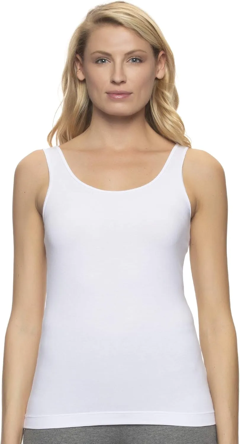 Felina Reversible Cotton Womens Tank Top | 4-Pack