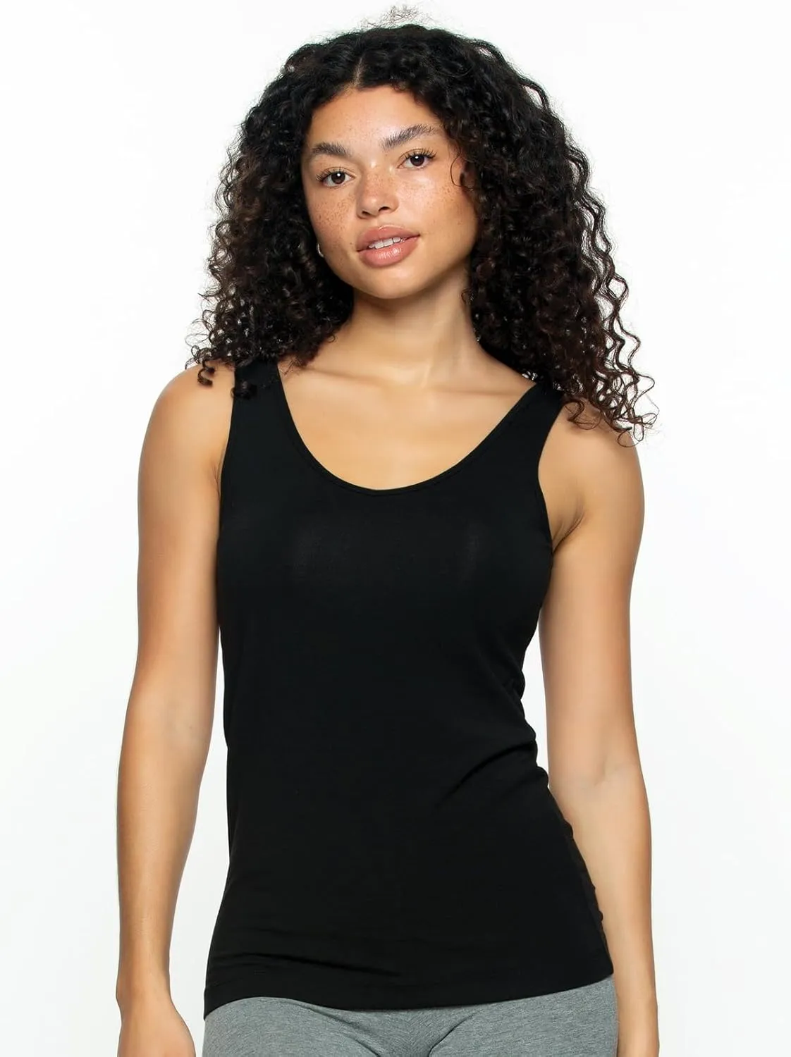 Felina Reversible Cotton Womens Tank Top | 4-Pack