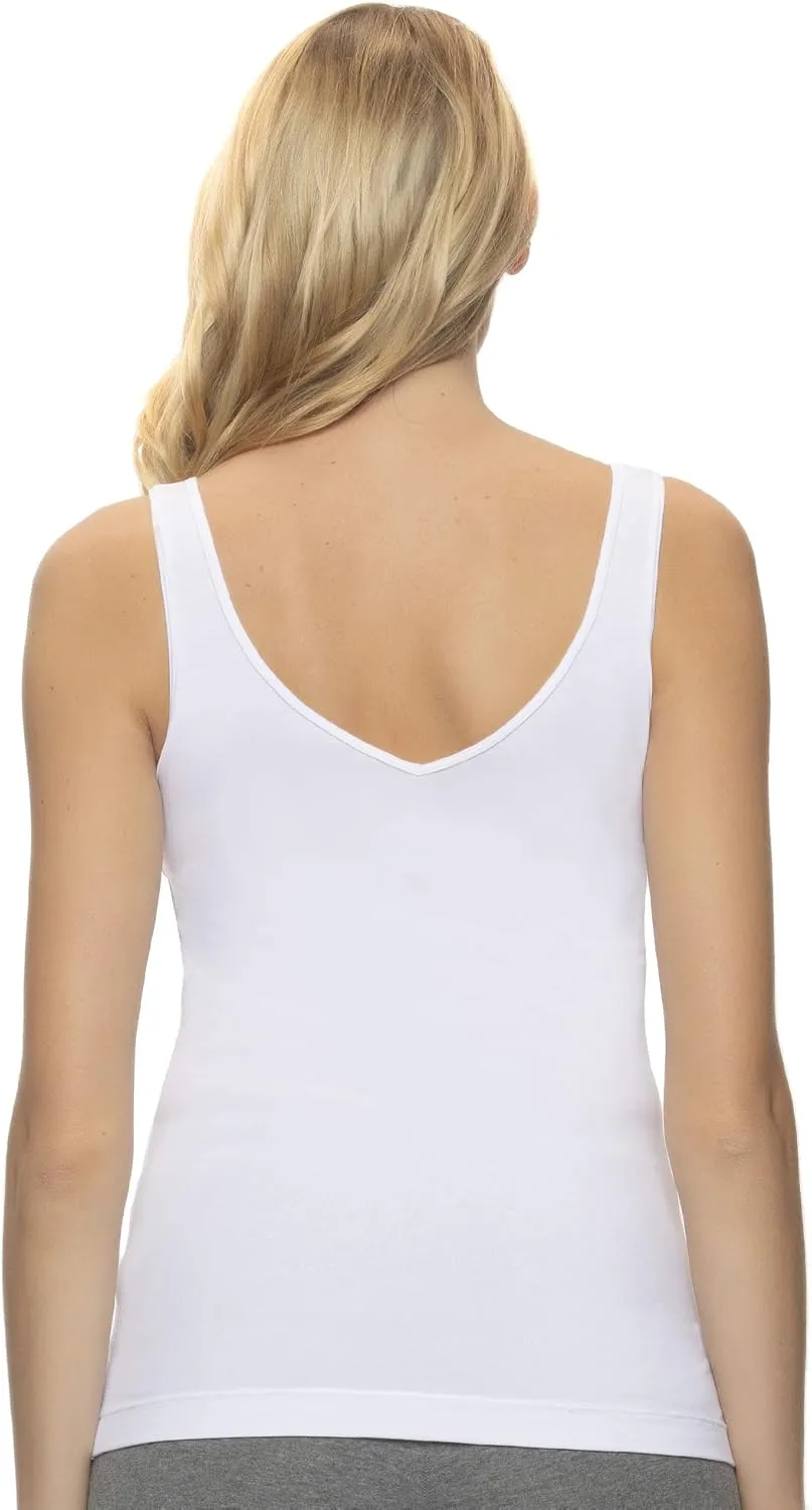 Felina Reversible Cotton Womens Tank Top | 4-Pack