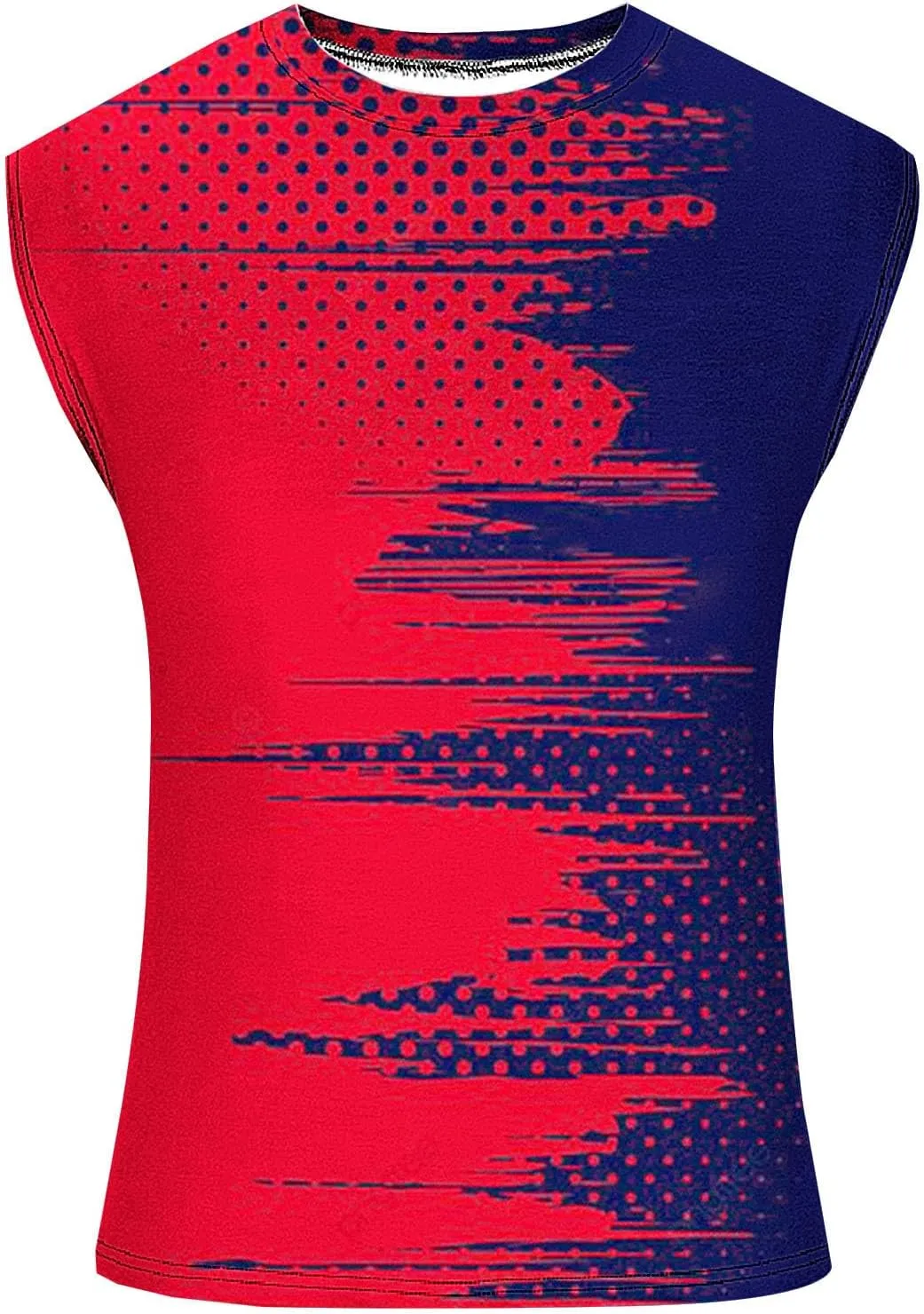 Finelylove Mens Tank Top Big and Tall Round Neck Sleeveless Summer Tank Tops Workout Tank Tops Casual Graphic Tees