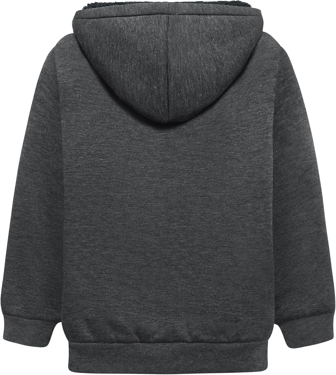 Fleece Hoodie for Boys Fleece Jacket Zip Up Sherpa Lined Teenager Hooded Sweatshirts with Pocket