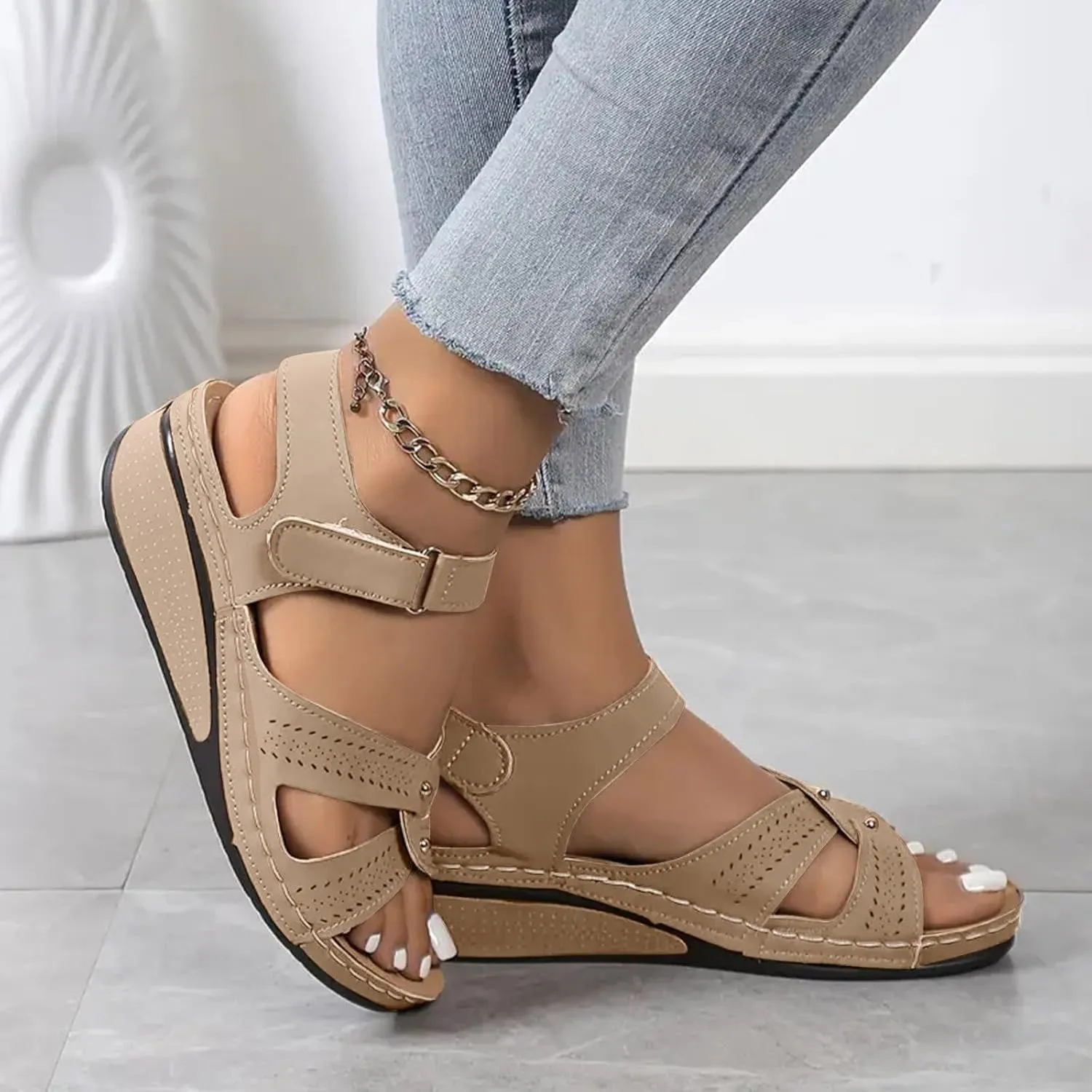 Flip Flops For Ladies Summer Wedges Sandals Women Slippers Bohemian Fashion Shoes Women Cute Slide on Sandals