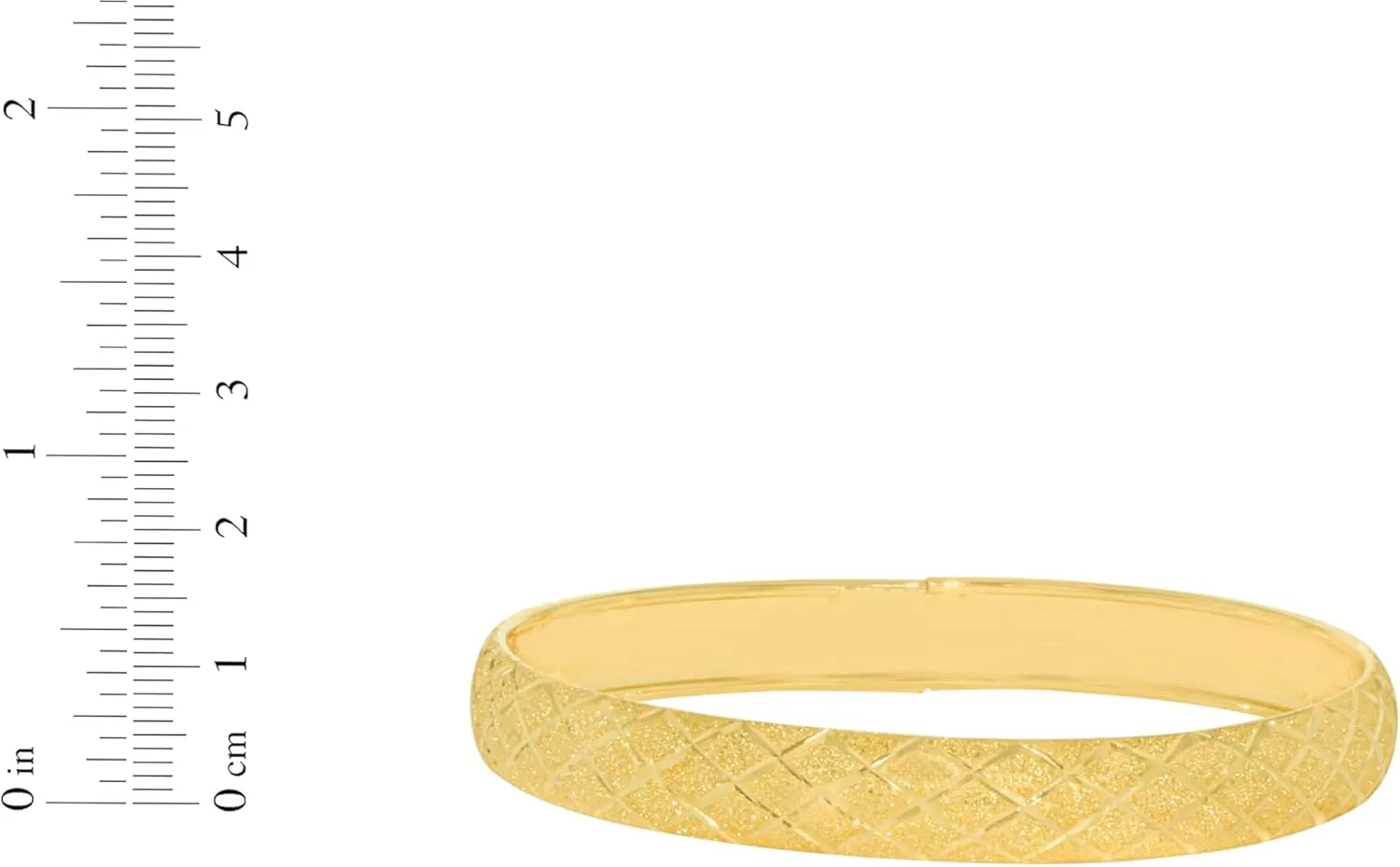 Floreo 10k Yellow Gold 8mm Classic Satin Finish Textured Flex Bangle Bracelet