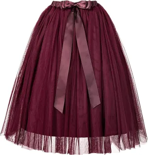Flower Girls Tulle Skirt - Ballet Maxi Tutu Skirts