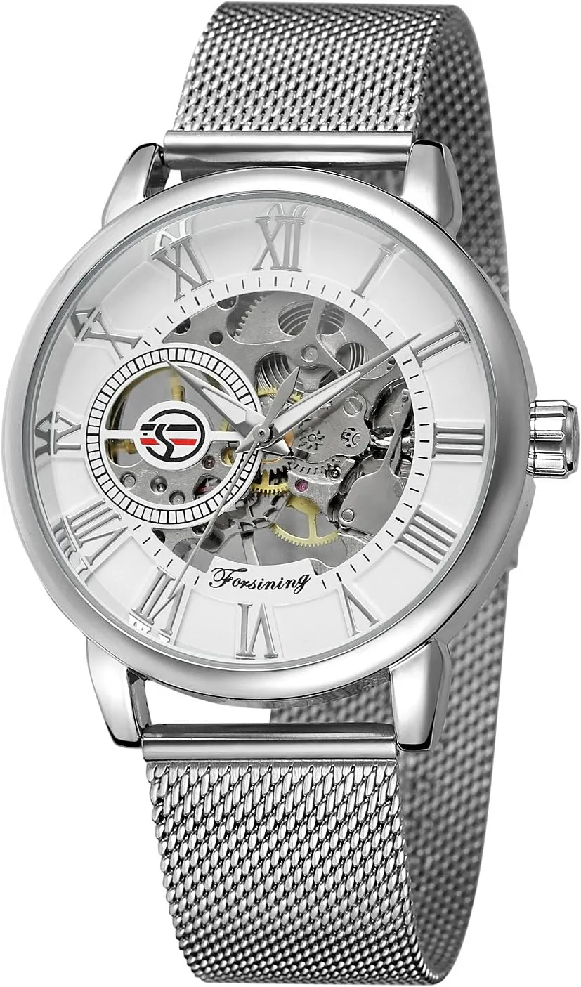 FORSINING Mens Top Brand Luxury Mechanical Male Stylish Classic Watches Skeleton Bracelet Man Clock Relogio