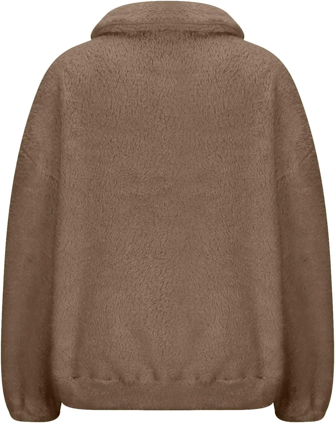 Fuzzy Fleece Sweatshirt For Women Casual Loose Half Zip Up Sherpa Pullover Sweater Warm Fall Winter Outfits