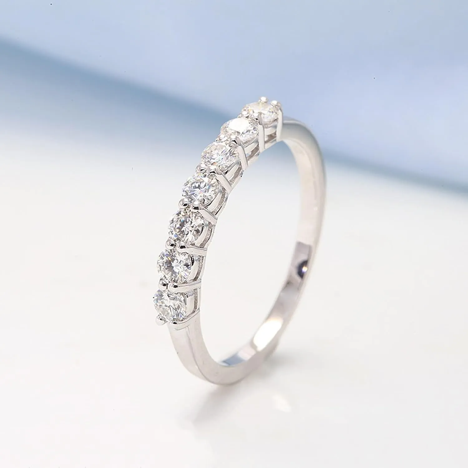 Gem Rings, 18K Wedding Ring Moissanite Stackable Knuckle for Women bff Auntie Wedding Jewelry