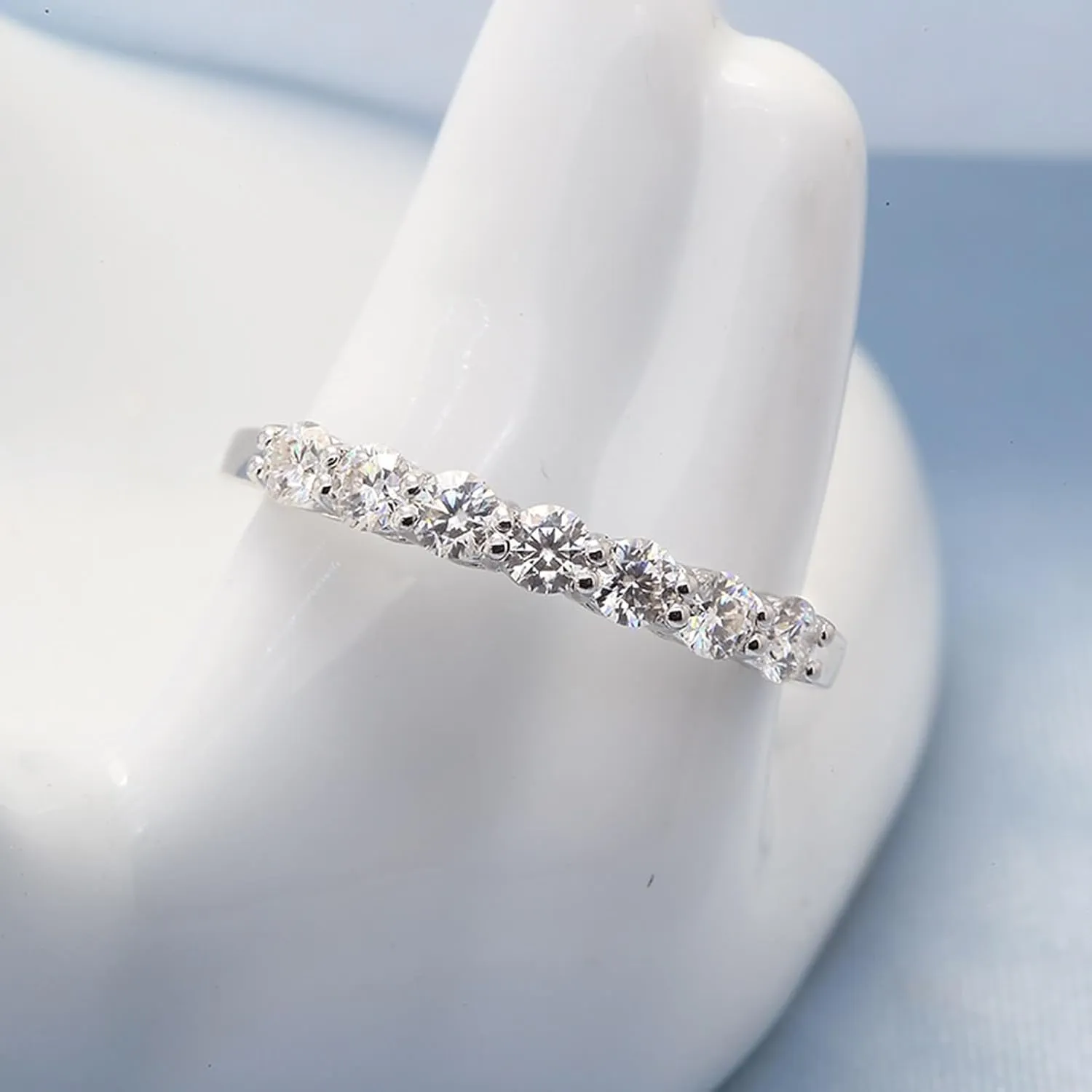 Gem Rings, 18K Wedding Ring Moissanite Stackable Knuckle for Women bff Auntie Wedding Jewelry