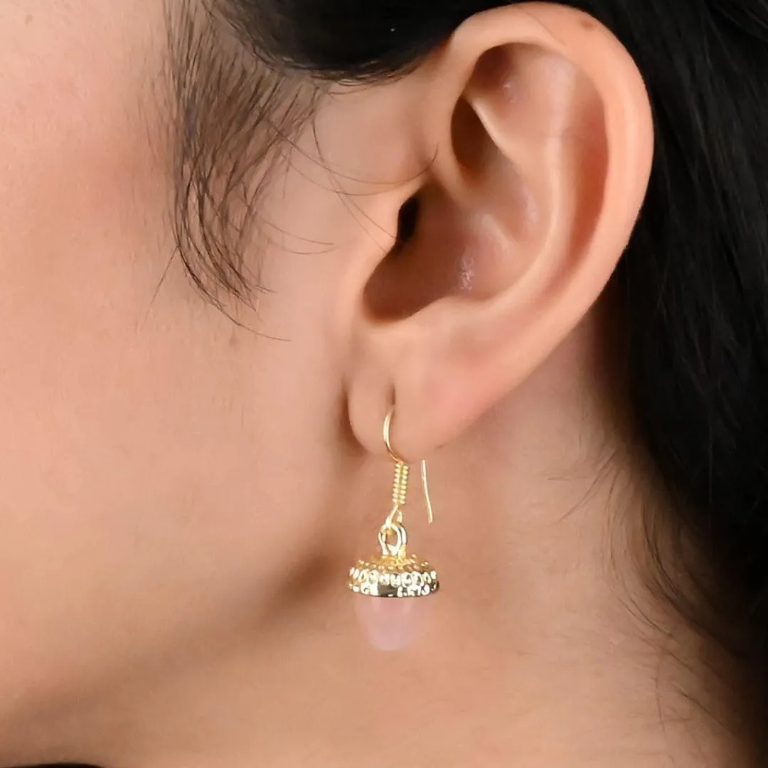 Gempires 14K Gold Plated Black Obsidian Pine Cone Earrings Vintage Nature Inspired Hammered Cap Elegant Hook Unique Hypoallergenic Minimalist Jewelry Gifts