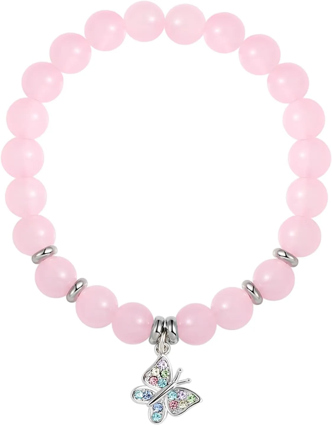 Gemstone Butterfly Handmade Bracelet, Teen Girl Gifts, Stuff for Teen Girls, Sweet 16 Gifts for Girls, Gift for Girl Women Family Friends Christmas