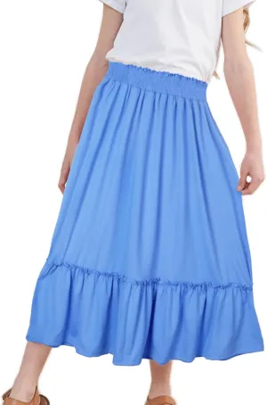 Girls Long Skirt Maxi for Girls Kids Ruffle High Waisted Skirts Summer Cute Boho Clothes