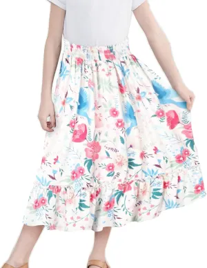 Girls Long Skirt Maxi for Girls Kids Ruffle High Waisted Skirts Summer Cute Boho Clothes