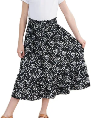 Girls Long Skirt Maxi for Girls Kids Ruffle High Waisted Skirts Summer Cute Boho Clothes
