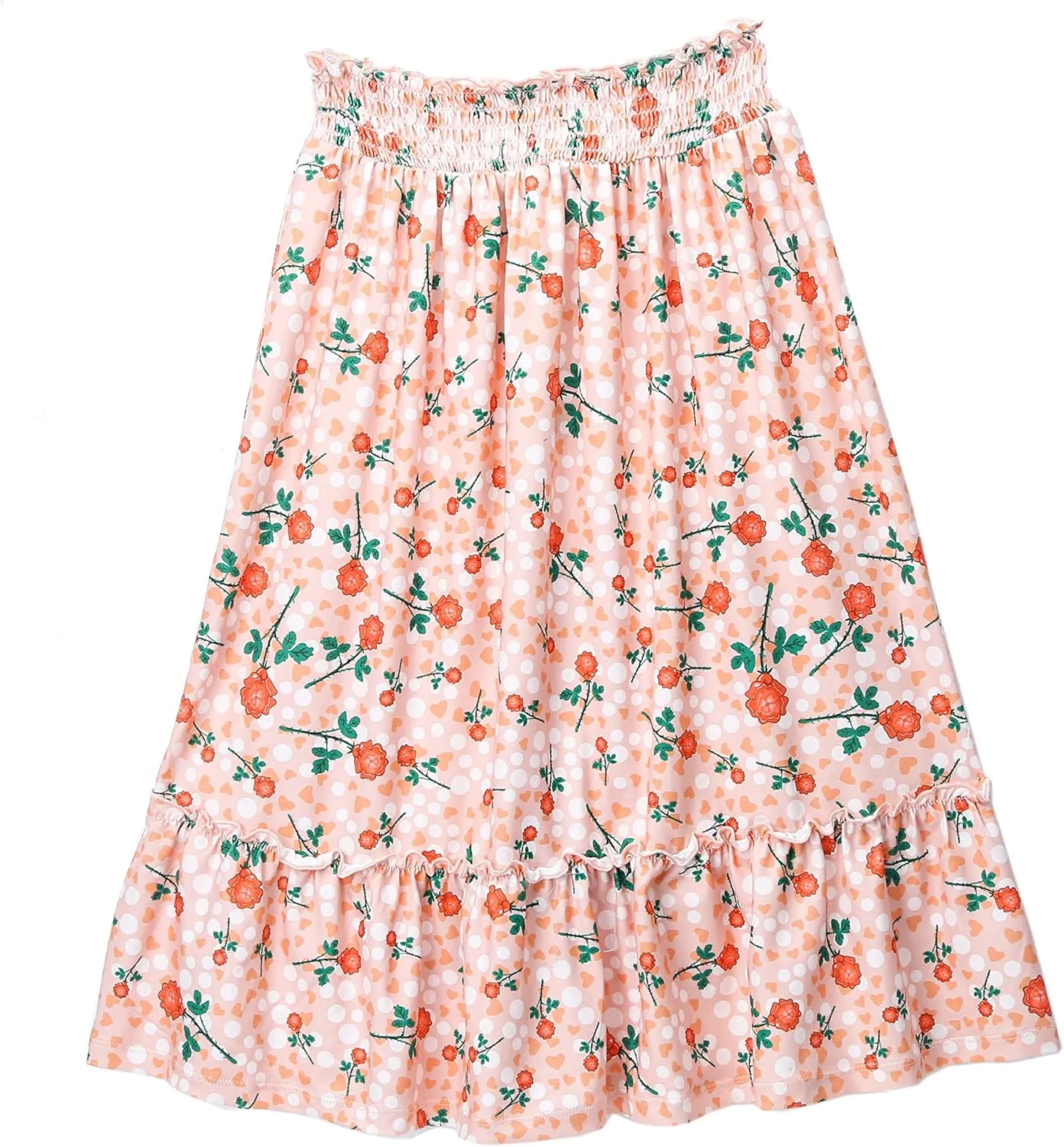 Girls Long Skirt Maxi for Girls Kids Ruffle High Waisted Skirts Summer Cute Boho Clothes