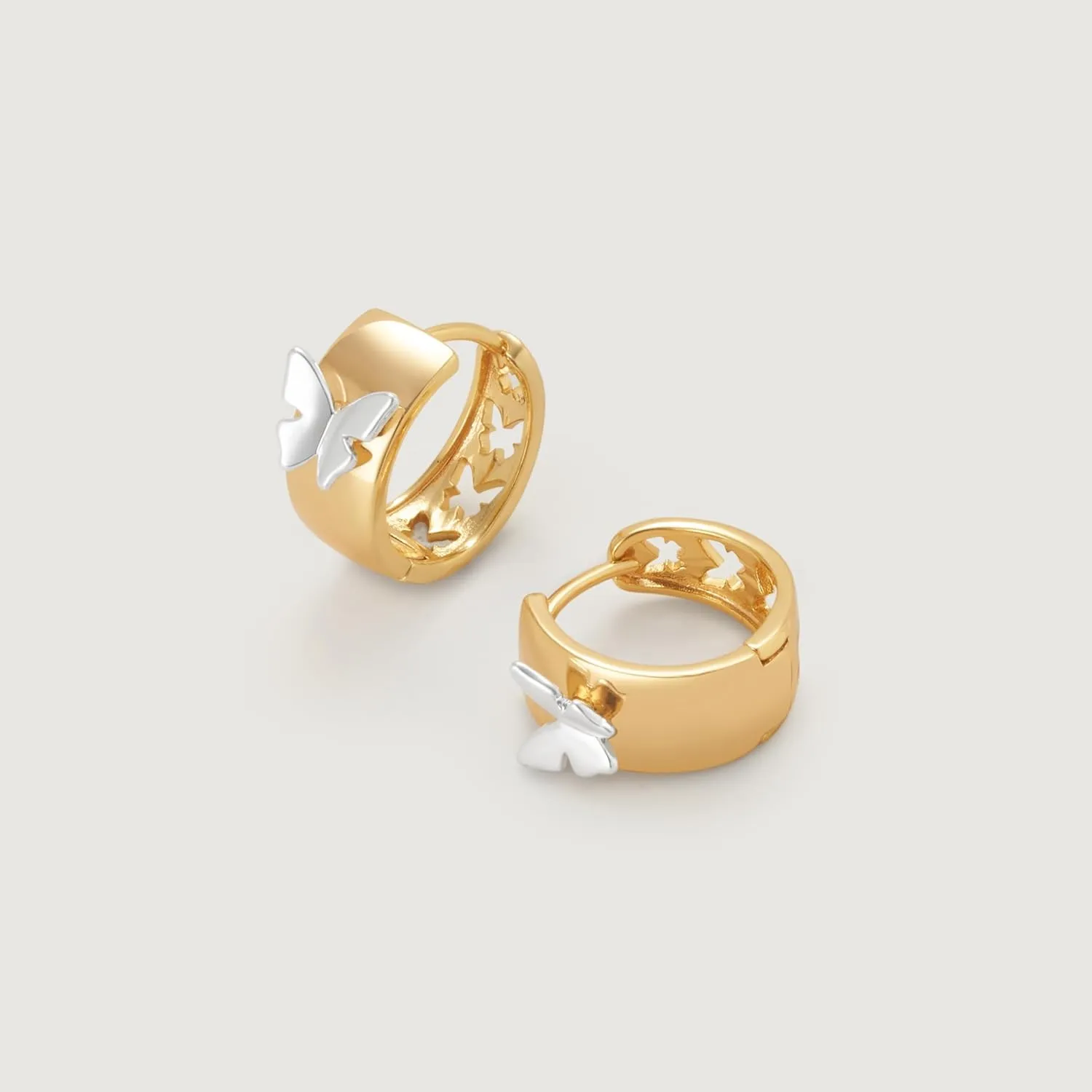 Gold Hoop Earrings for Women Trendy 14K Gold Plated Cubic Zirconia Sterling Silver Post Huggie Earrings Hypoallergenic Simple Gold Jewelry