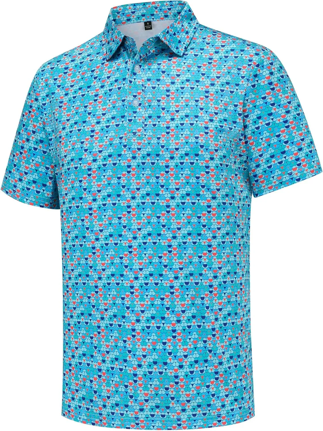 Golf Shirts for Men Short Sleeve Performance Moisture Wicking Dry Fit Funny Golf Polo Shirts for Men