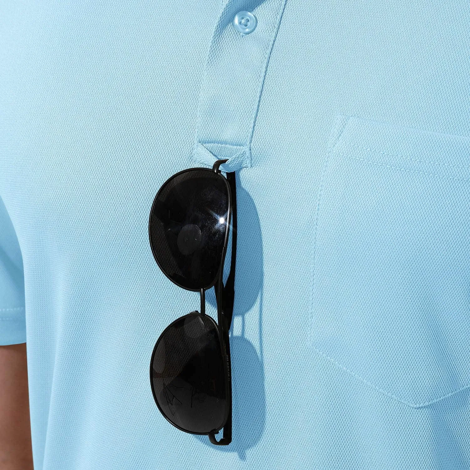 Gopune Men's Polo Shirts Short Sleeve Dry Fit Sports Outdoor Golf Shirts with Pocket