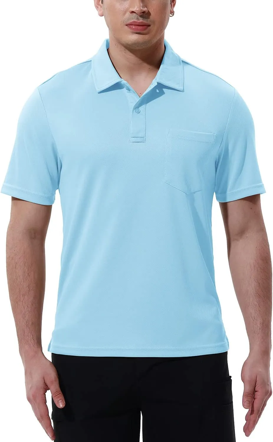 Gopune Men's Polo Shirts Short Sleeve Dry Fit Sports Outdoor Golf Shirts with Pocket