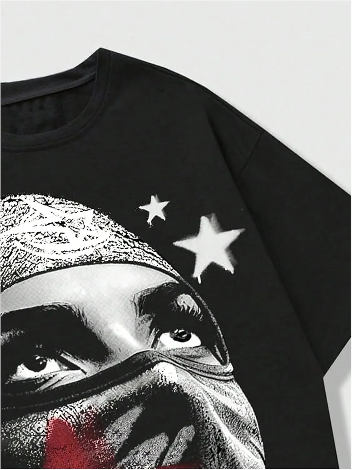 GORGLITTER Men's Graphic Tees Short Sleeve Crewneck Oversized Y2K Tshirts