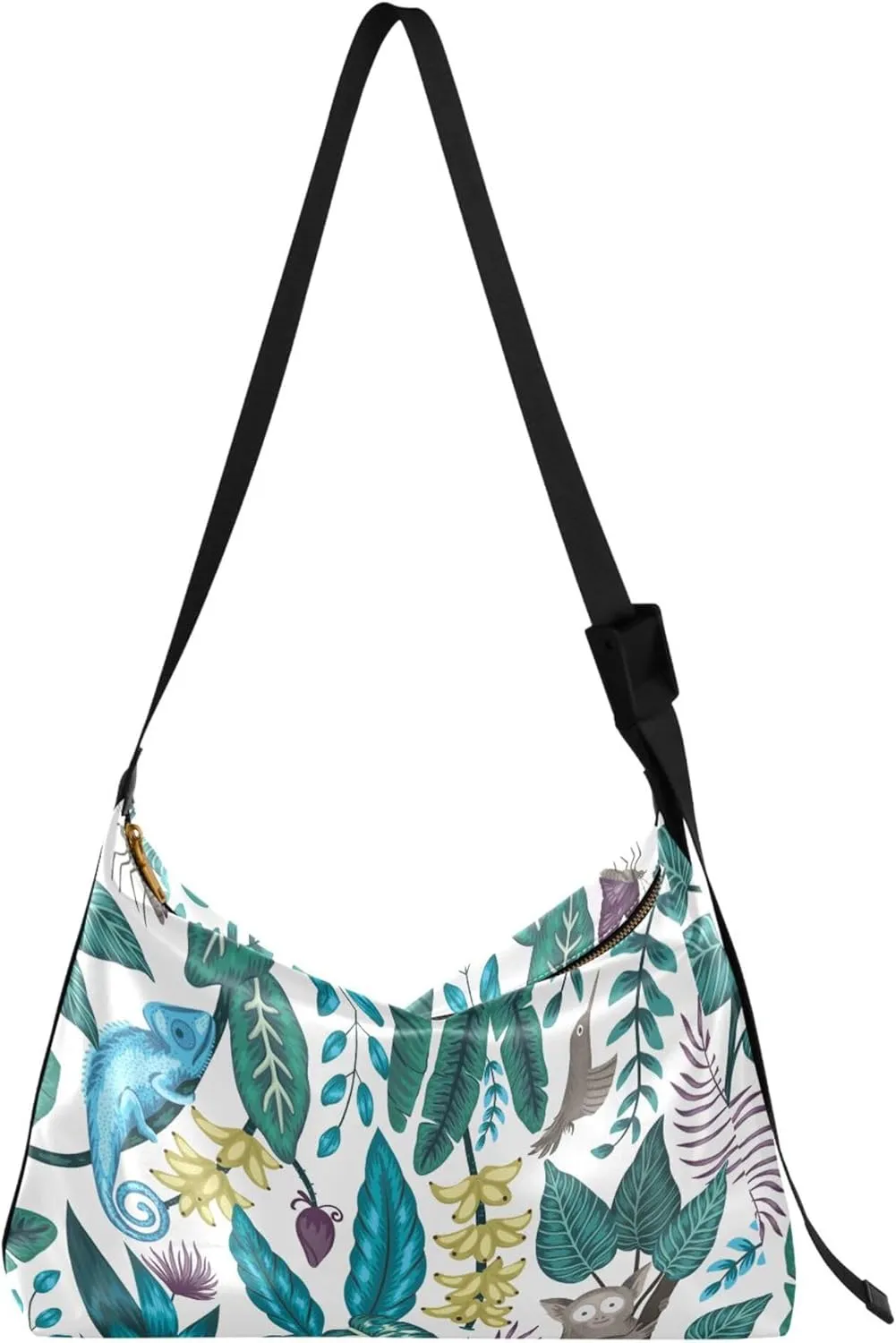 Green Leaf Lizard Hobo Ladies Handbags Leather Cross Body Men Bag Design Animal Print Womens Everyday Purse