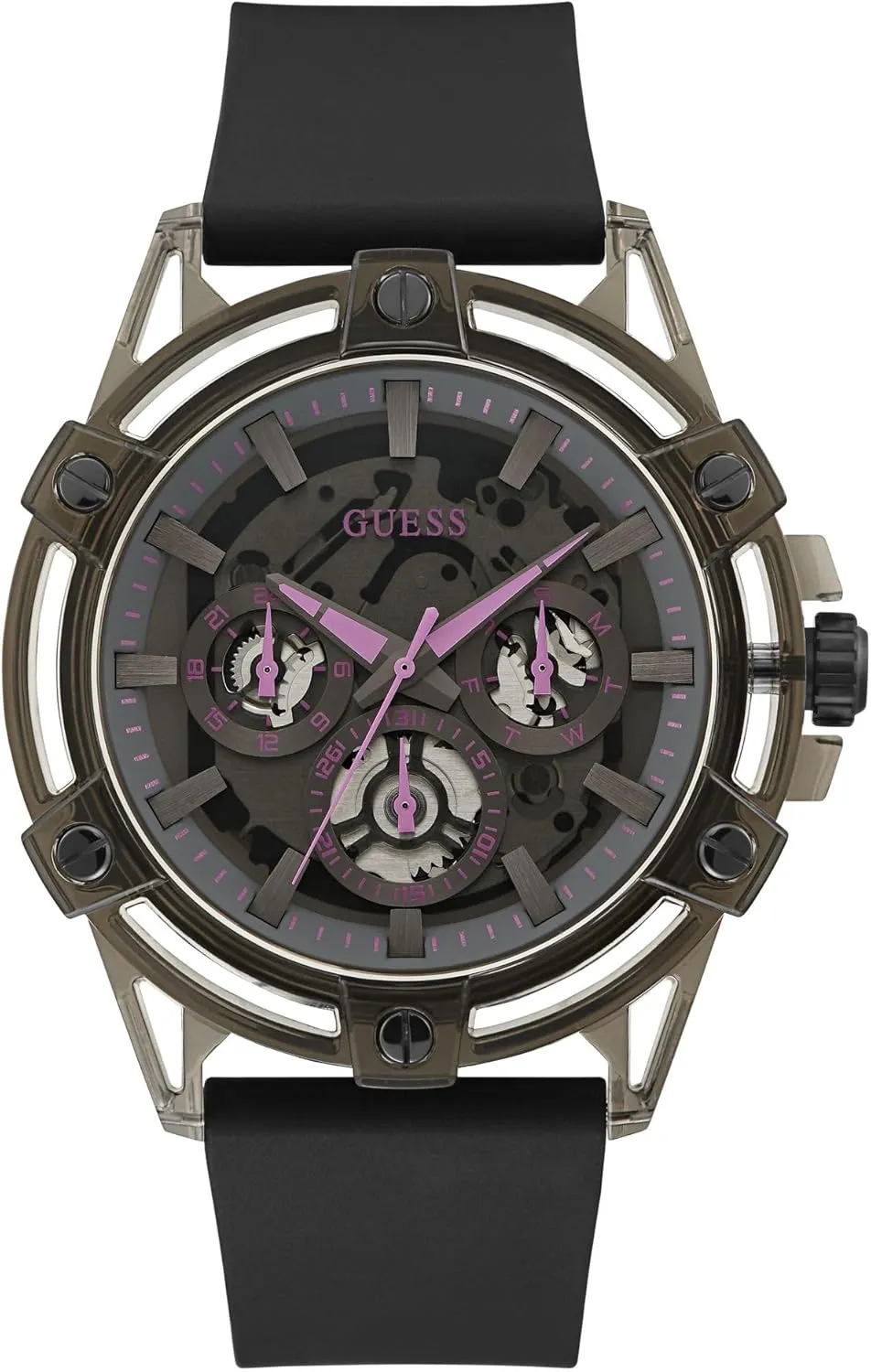 GUESS Men's 48mm Watch - Black Black Dial Black Case