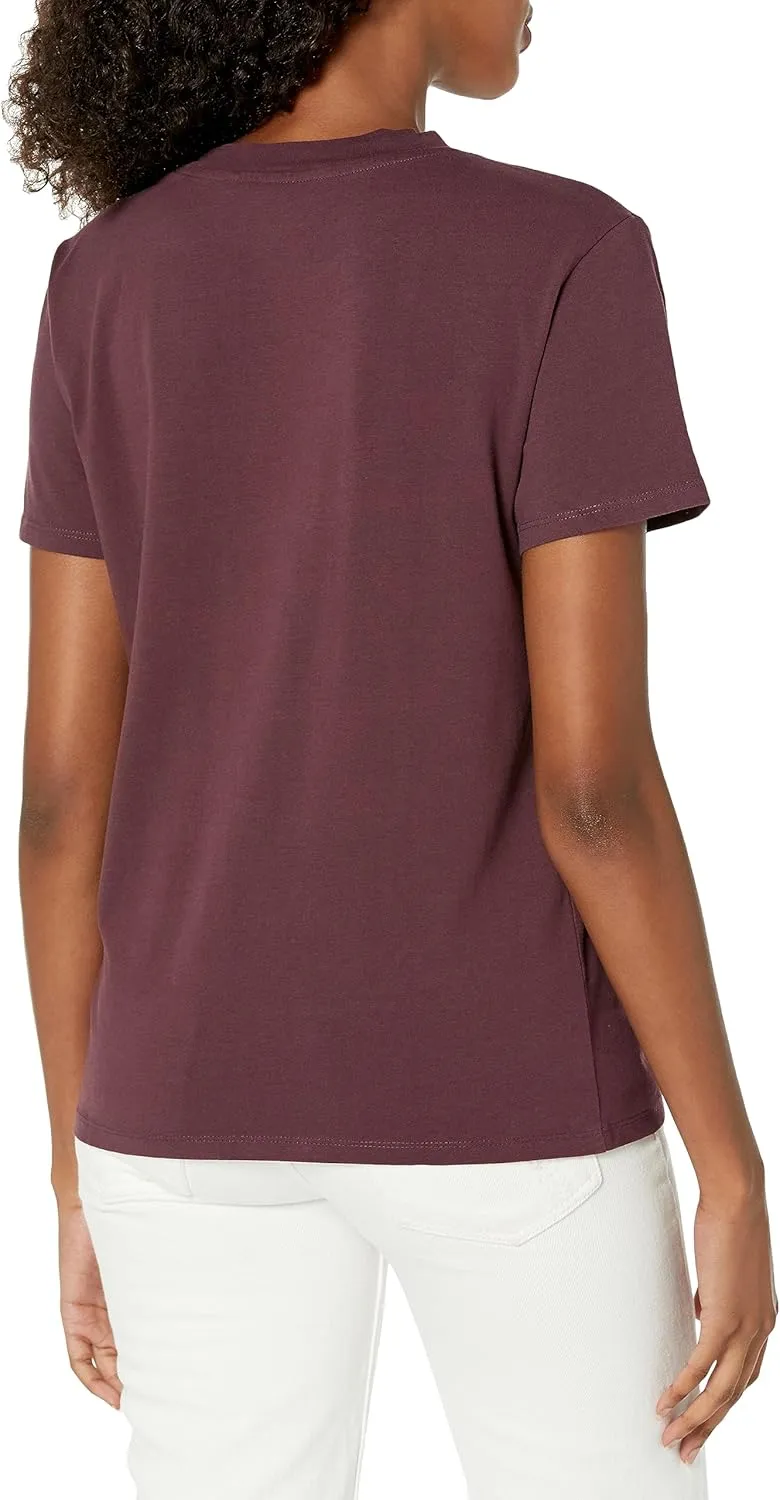 GUESS Women's Short Sleeve Classic Fit Logo Tee Shirt