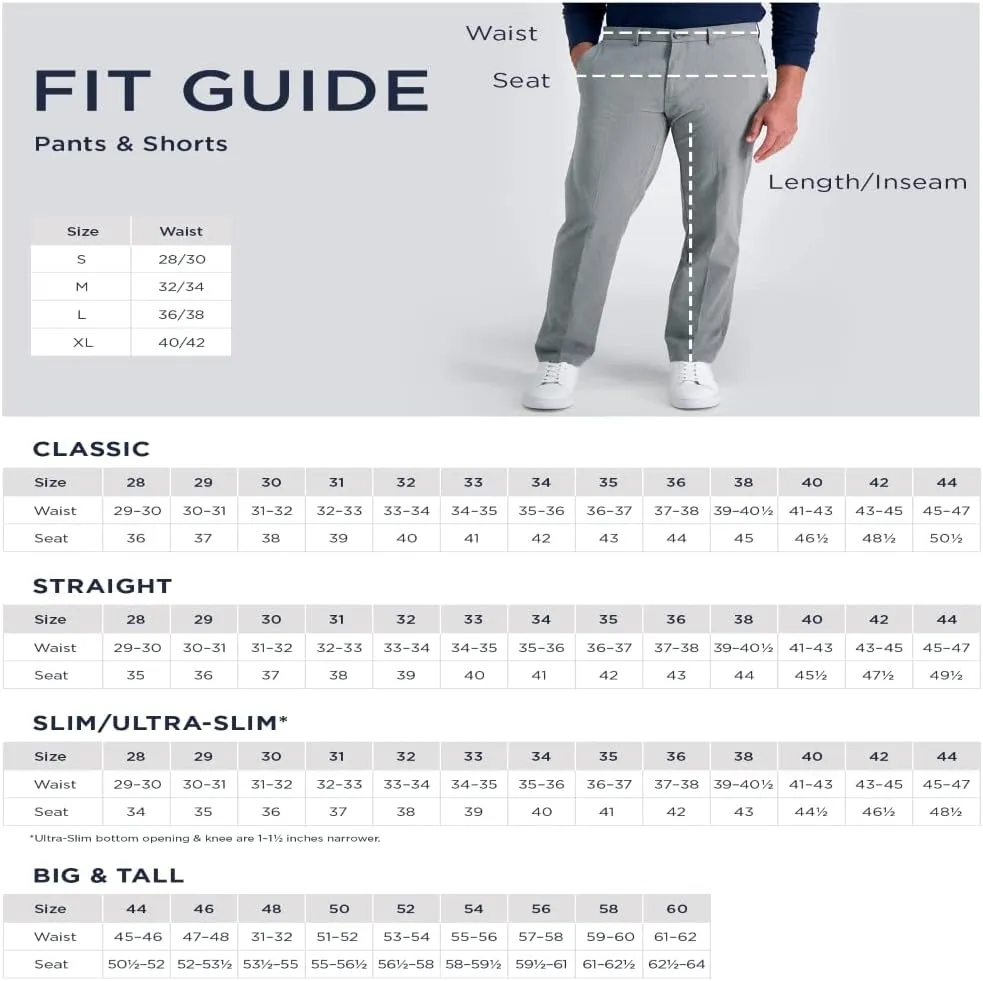 Haggar Men's Cool 18 Classic Fit Expandable Waist Short Regular and Big & Tall Sizes
