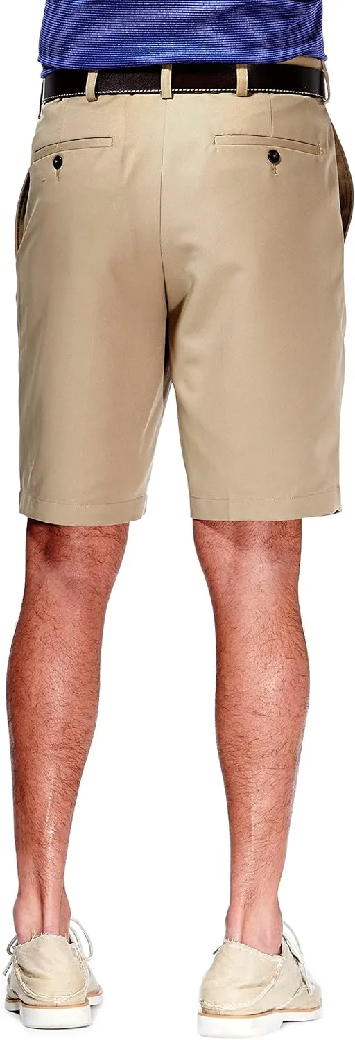 Haggar Men's Cool 18 Classic Fit Expandable Waist Short Regular and Big & Tall Sizes