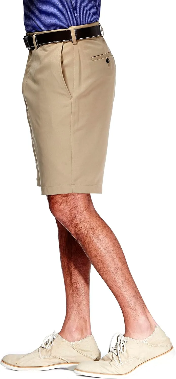 Haggar Men's Cool 18 Classic Fit Expandable Waist Short Regular and Big & Tall Sizes