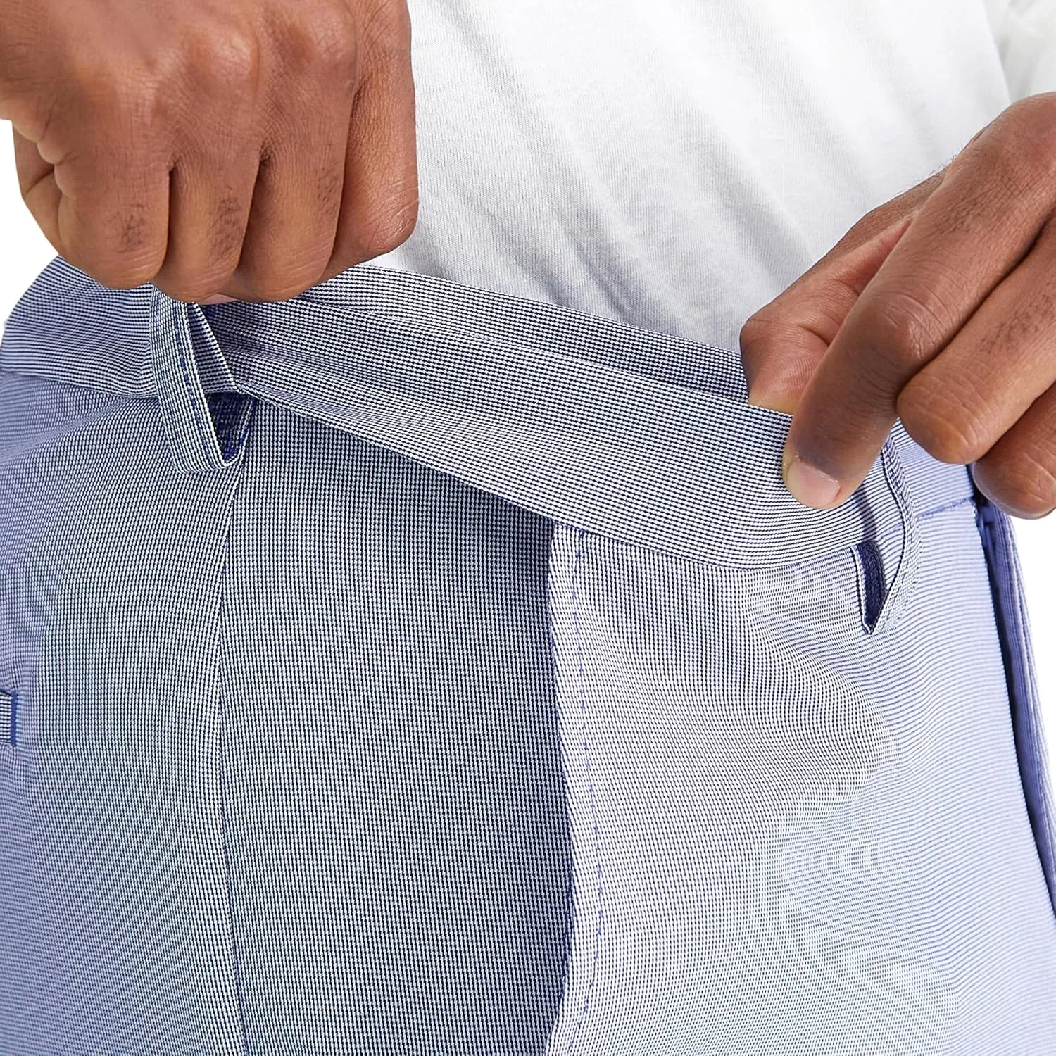 Haggar Men's Cool 18 Pro Straight Fit Flat Front 4-Way Stretch Expandable Waist Short