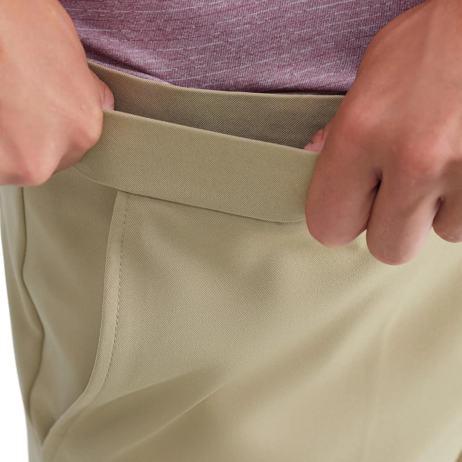 Haggar Men's Cool 18 Pro Straight Fit Flat Front 4-Way Stretch Expandable Waist Short