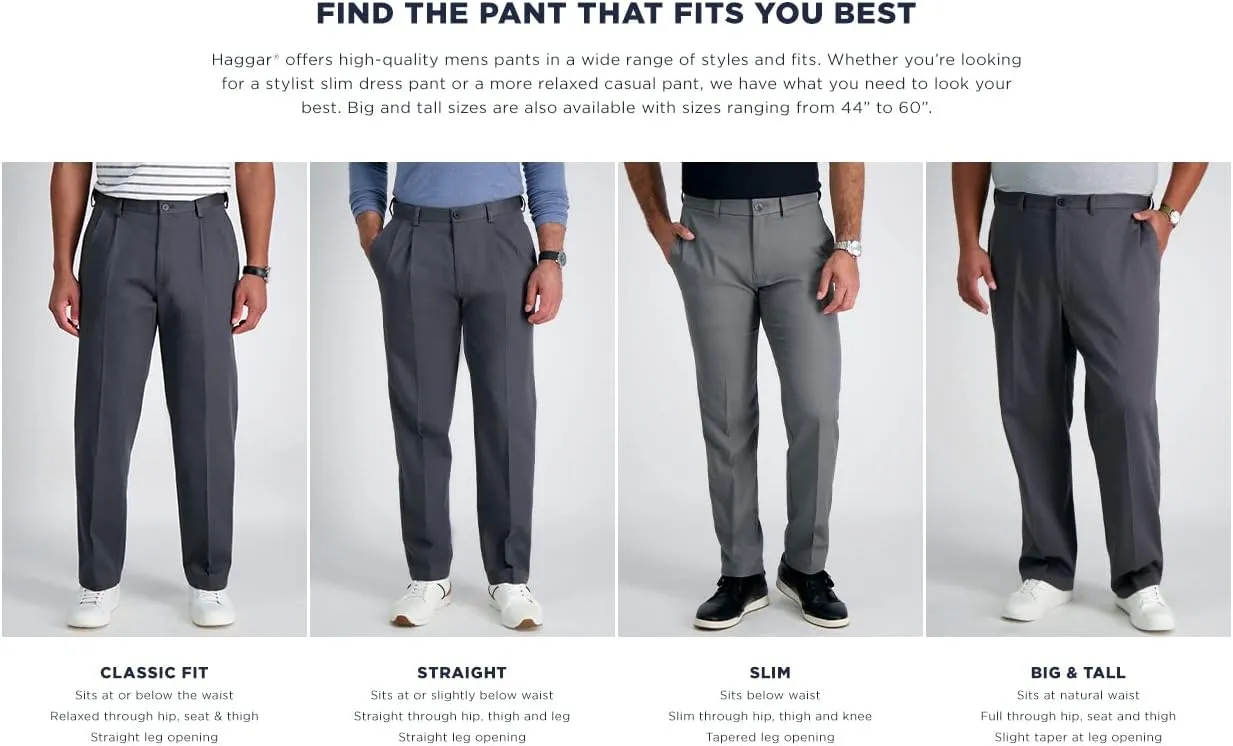 Haggar Men's Stretch Classic Fit Cargo Pant (Regular and Big and Tall Sizes)