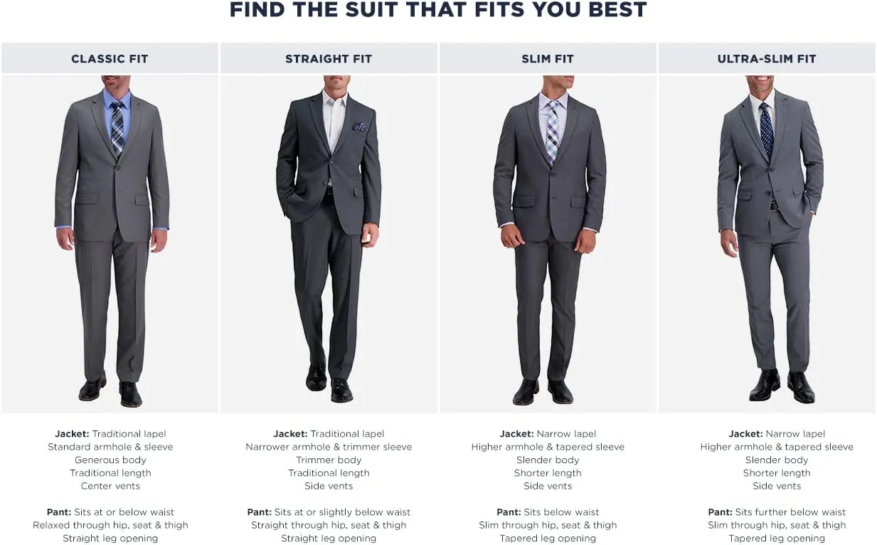 Haggar Men's Travel Performance Tailored Fit Suit Separates-Pants & Jackets