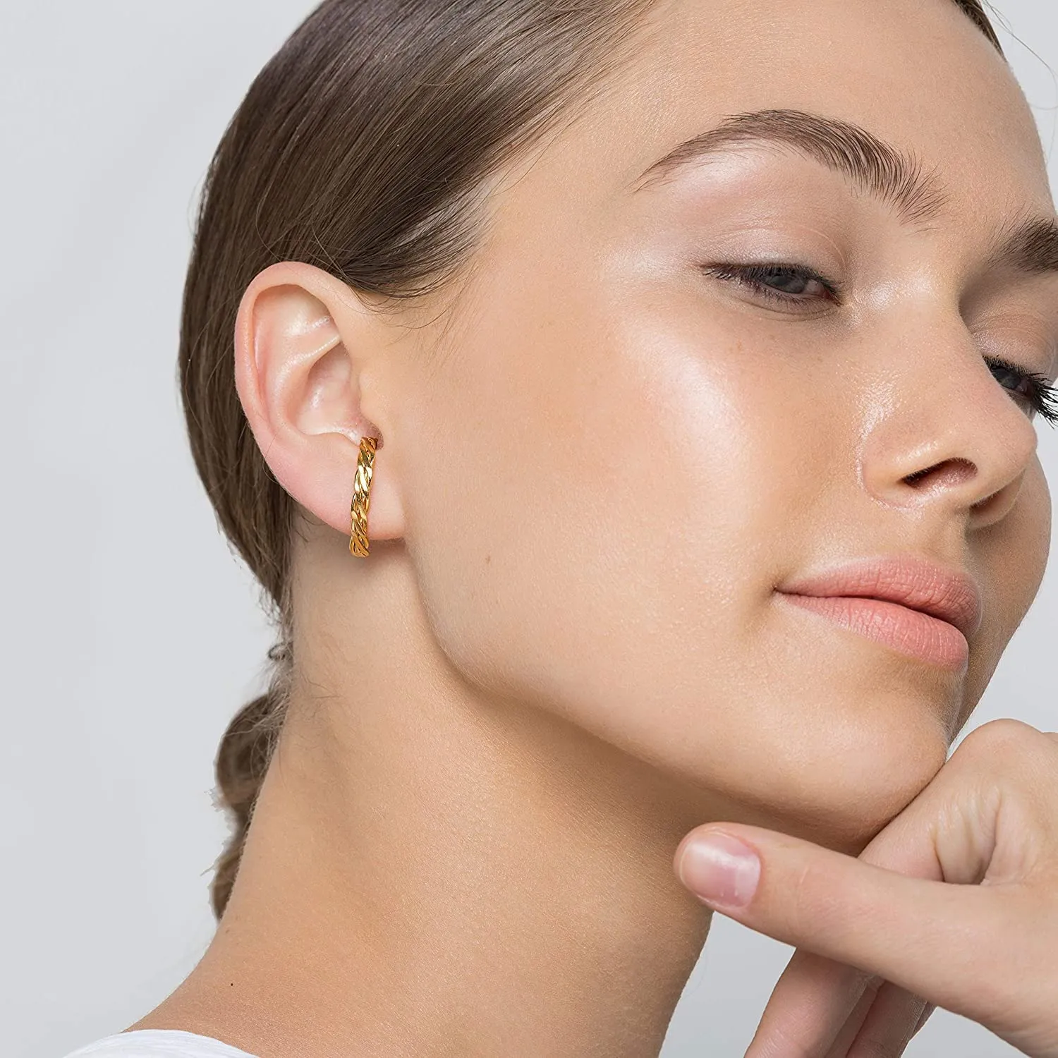 Handmade stud earrings Rose gold sterling silver dainty studs Minimalist studs silver stud earrings geometric earrings hypoallergenic huggie