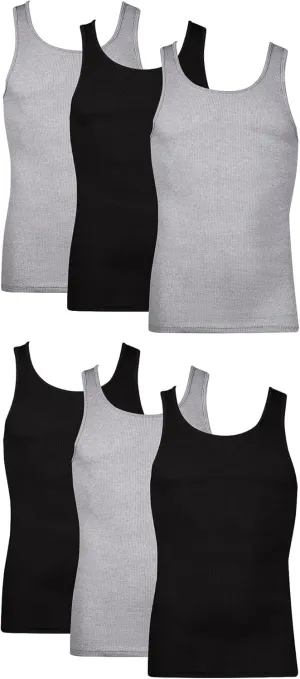 Hanes Men Hanes Men's Cotton Tank Undershirts Pack, Moisture-Wicking Ribbed Tanks, lightweight Cotton Tank Undershirts