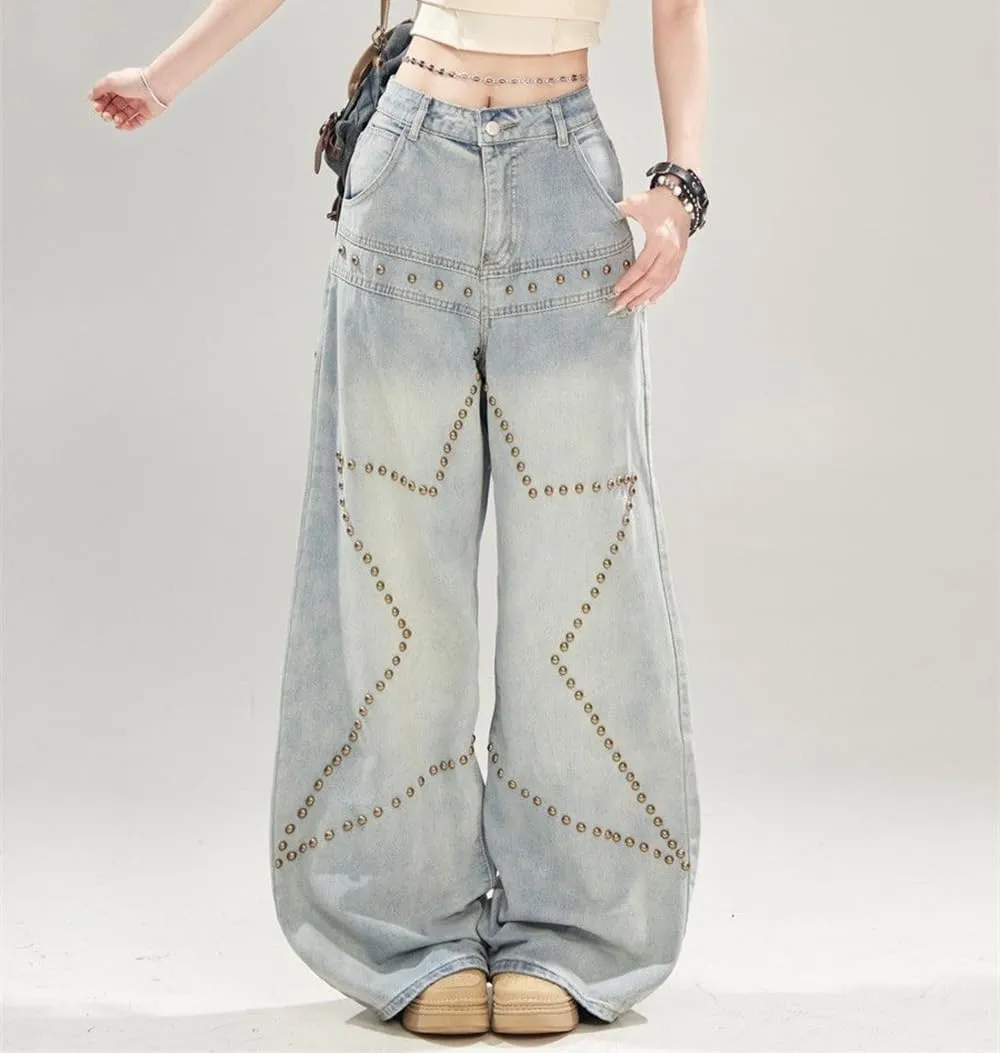 High Waist Wide Leg Jeans for Women Baggy Classic Loose Trendy Denim Pants Straight Comfort Fashion Trouser