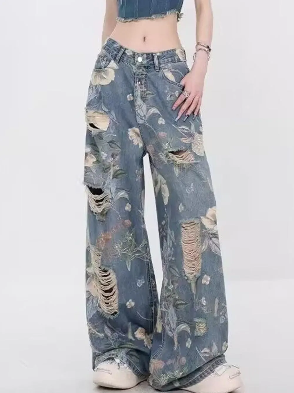 High Waist Wide Leg Jeans for Women Baggy Classic Loose Trendy Denim Pants Straight Comfort Fashion Trouser