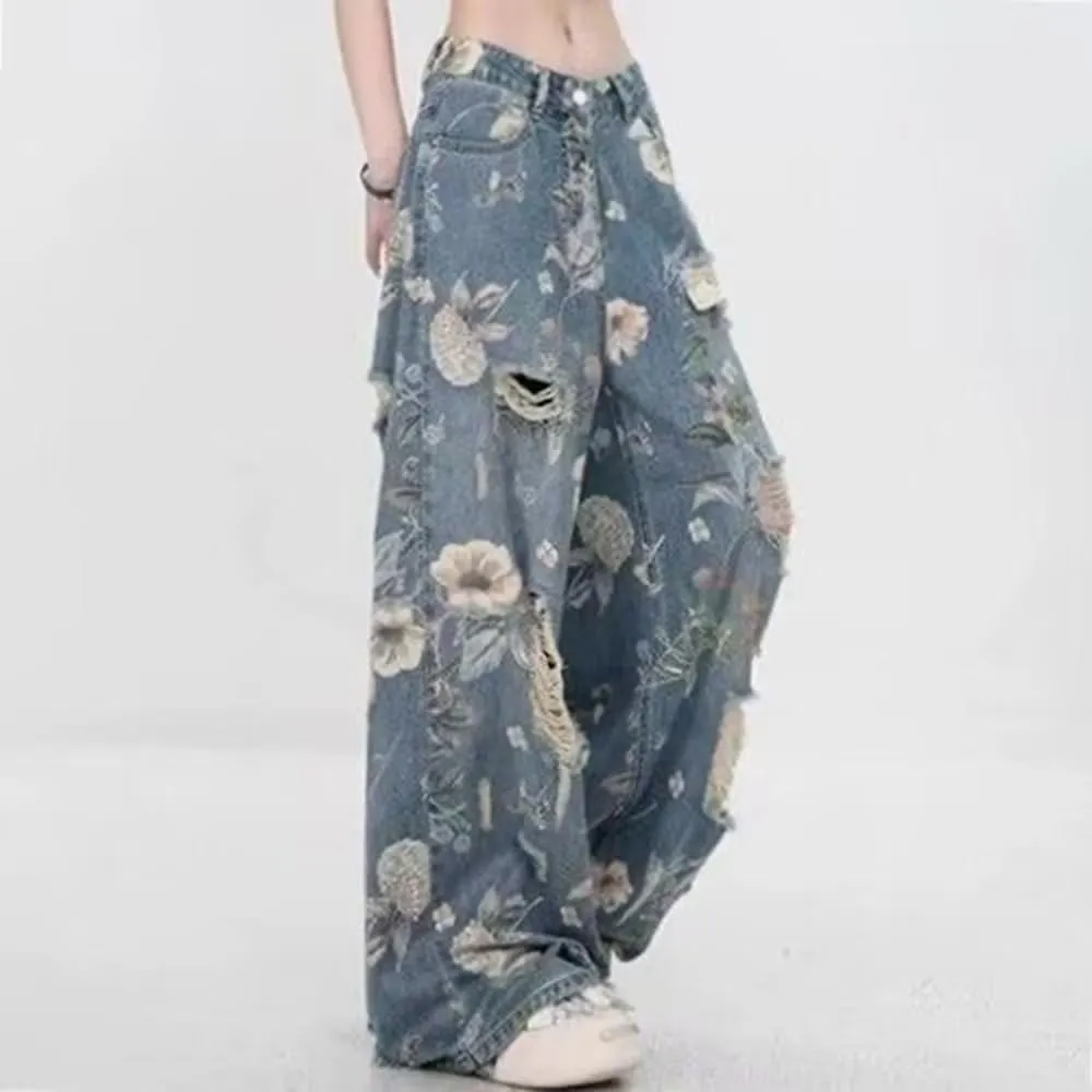 High Waist Wide Leg Jeans for Women Baggy Classic Loose Trendy Denim Pants Straight Comfort Fashion Trouser