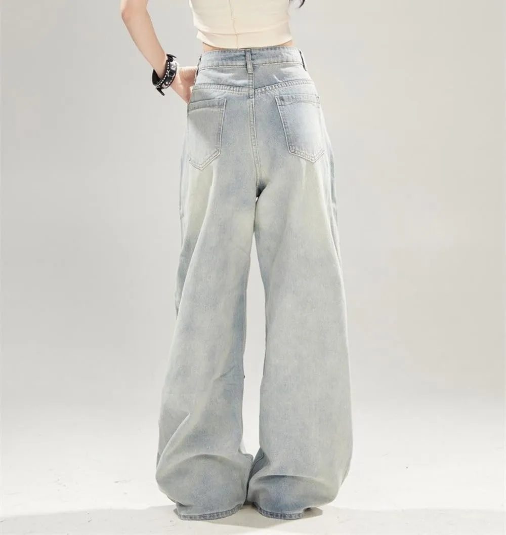 High Waist Wide Leg Jeans for Women Baggy Classic Loose Trendy Denim Pants Straight Comfort Fashion Trouser