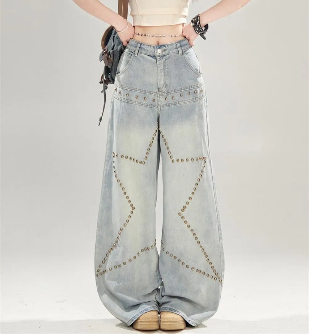High Waist Wide Leg Jeans for Women Baggy Classic Loose Trendy Denim Pants Straight Comfort Fashion Trouser