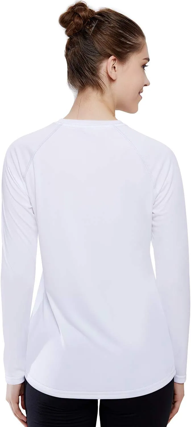HISKYWIN Women's UPF 50  Sun Protection Long Sleeve Shirts Outdoor Hiking Fishing Tops