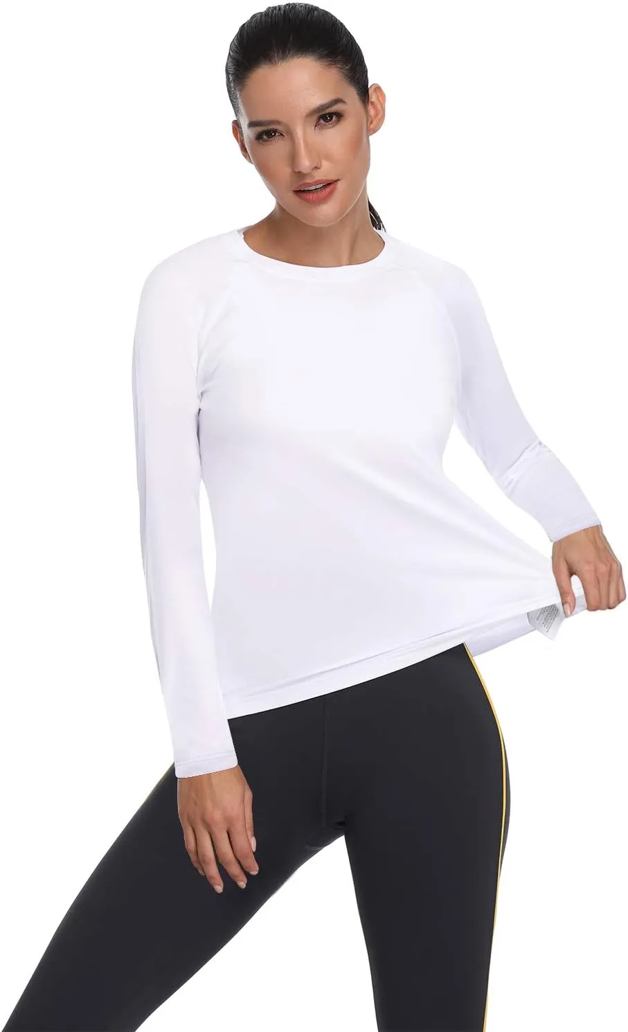 HISKYWIN Women's UPF 50  Sun Protection Long Sleeve Shirts Outdoor Hiking Fishing Tops