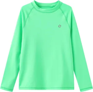 HODOSPORTS Boys UPF 50  Rash Guard Swim Shirts Long Sleeve Quick Dry UV Protection Sun T-Shirts