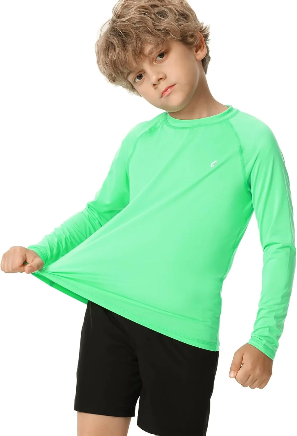 HODOSPORTS Boys UPF 50  Rash Guard Swim Shirts Long Sleeve Quick Dry UV Protection Sun T-Shirts