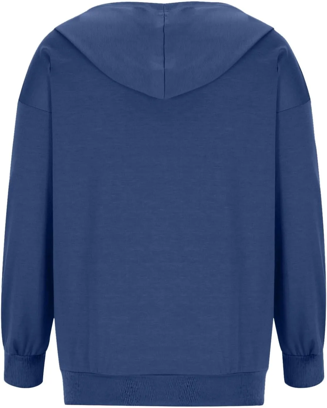 Hoodie Oversized Coat for Women Solid Color Pockets Cardigan Sweatshirts Long Sleeves Zipper Jackets Cardigan Winter