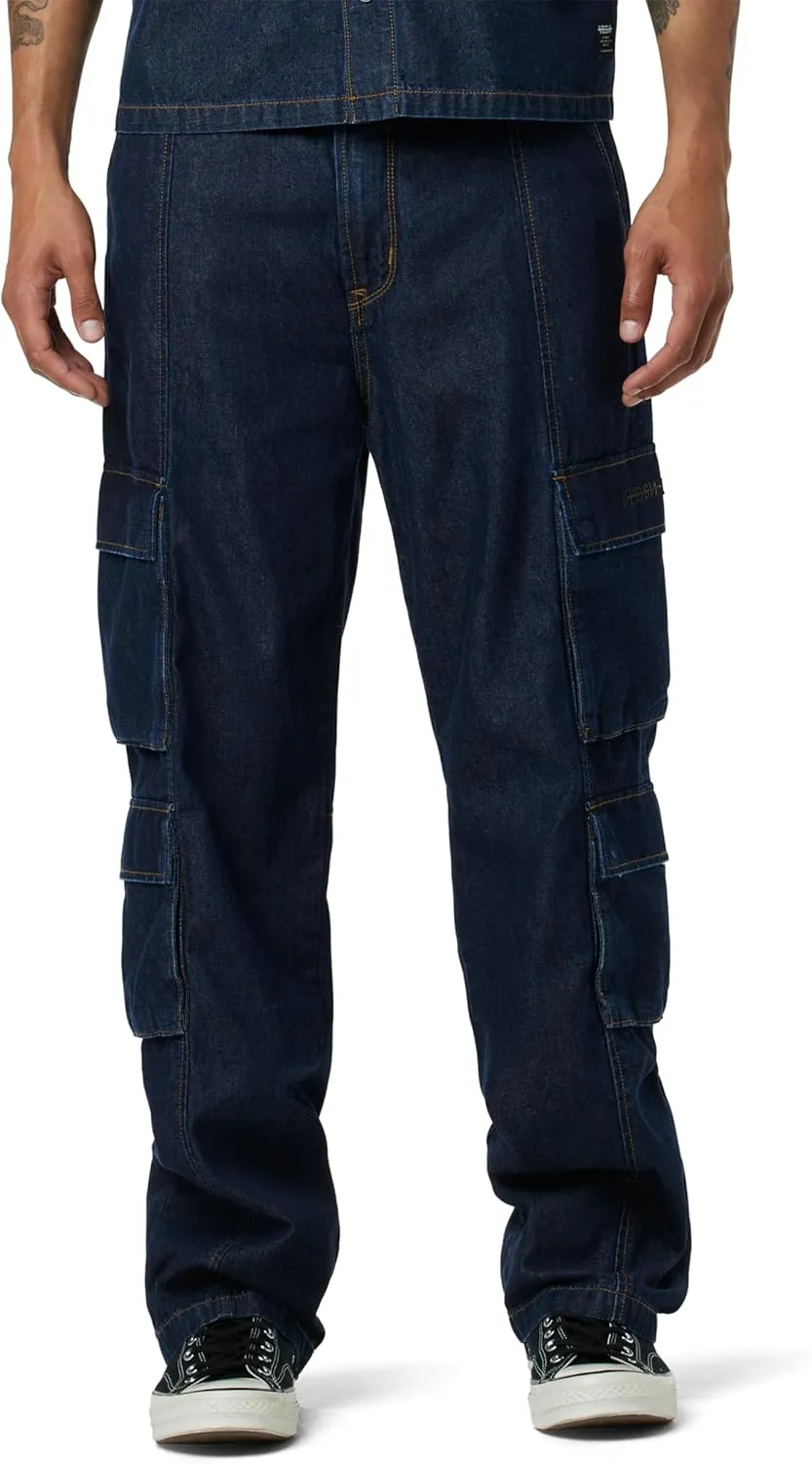 HUDSON Men's Wide Leg Cargo Jean