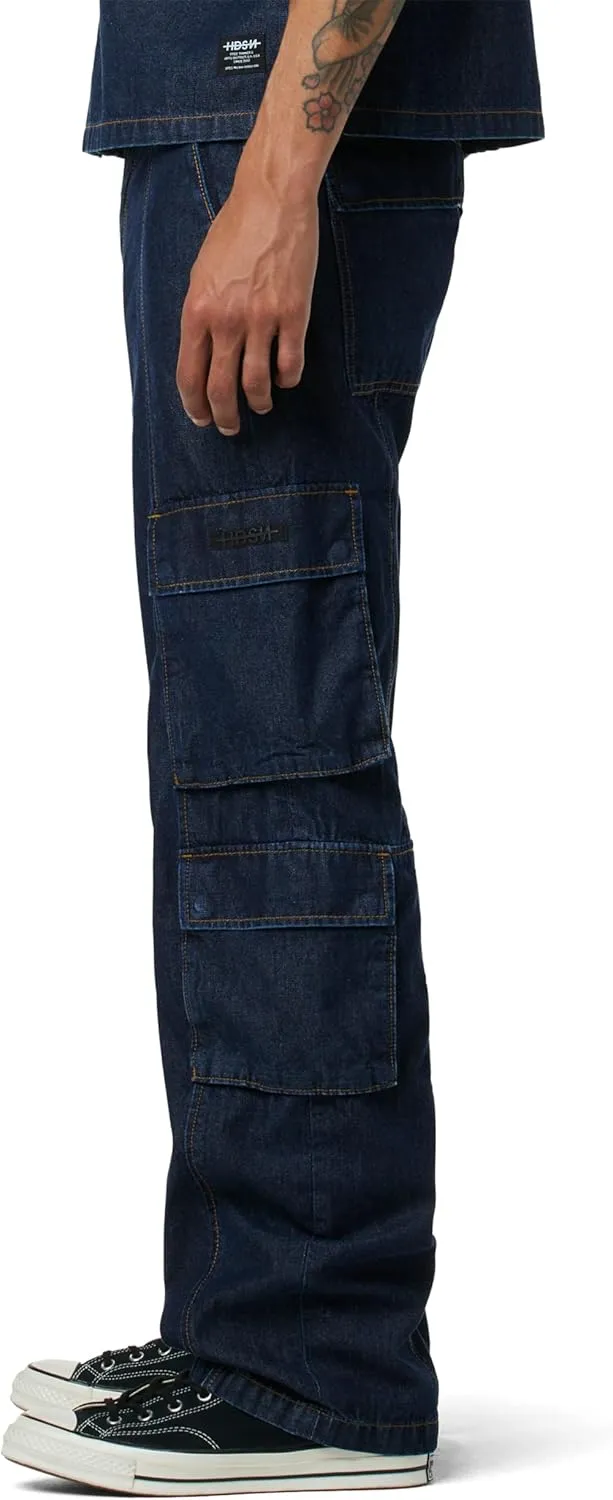 HUDSON Men's Wide Leg Cargo Jean