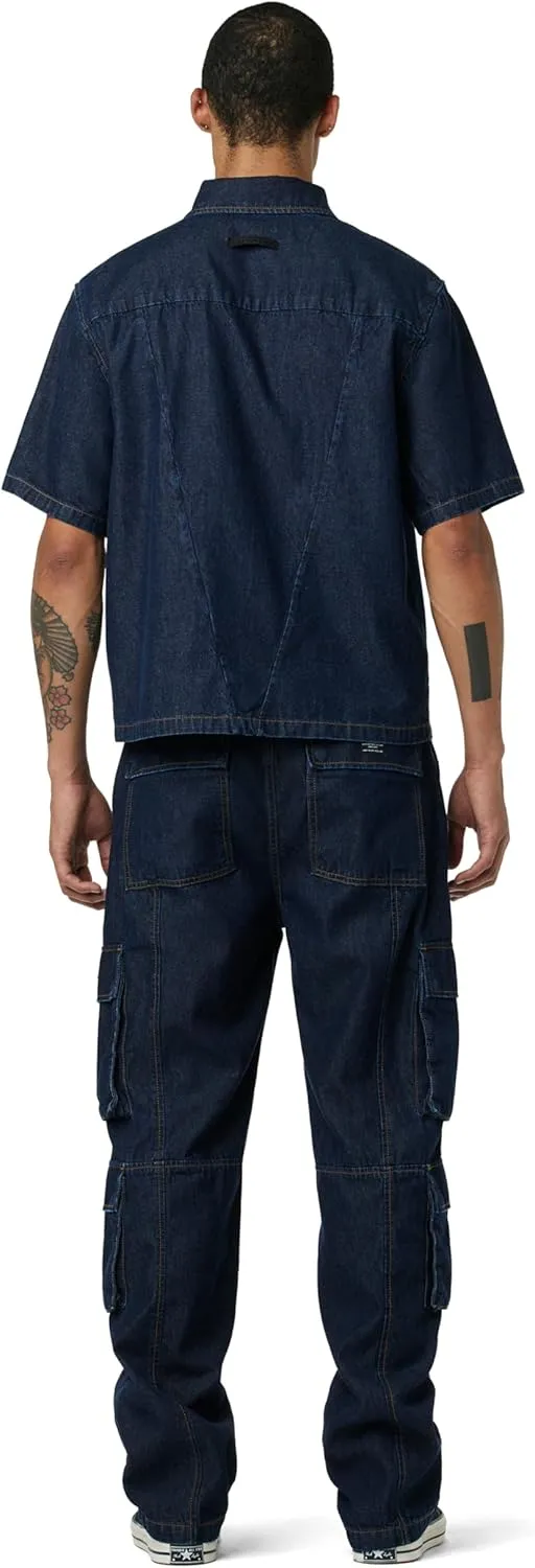 HUDSON Men's Wide Leg Cargo Jean