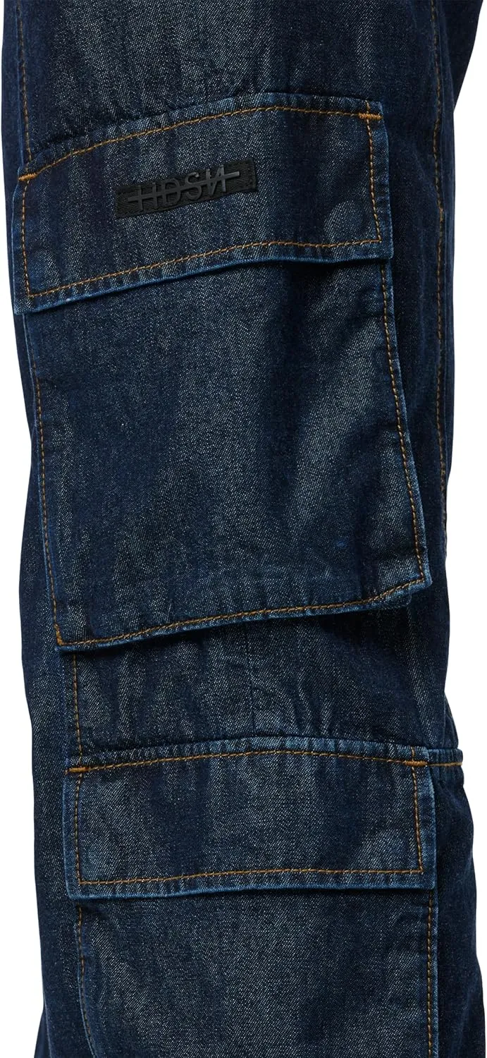 HUDSON Men's Wide Leg Cargo Jean