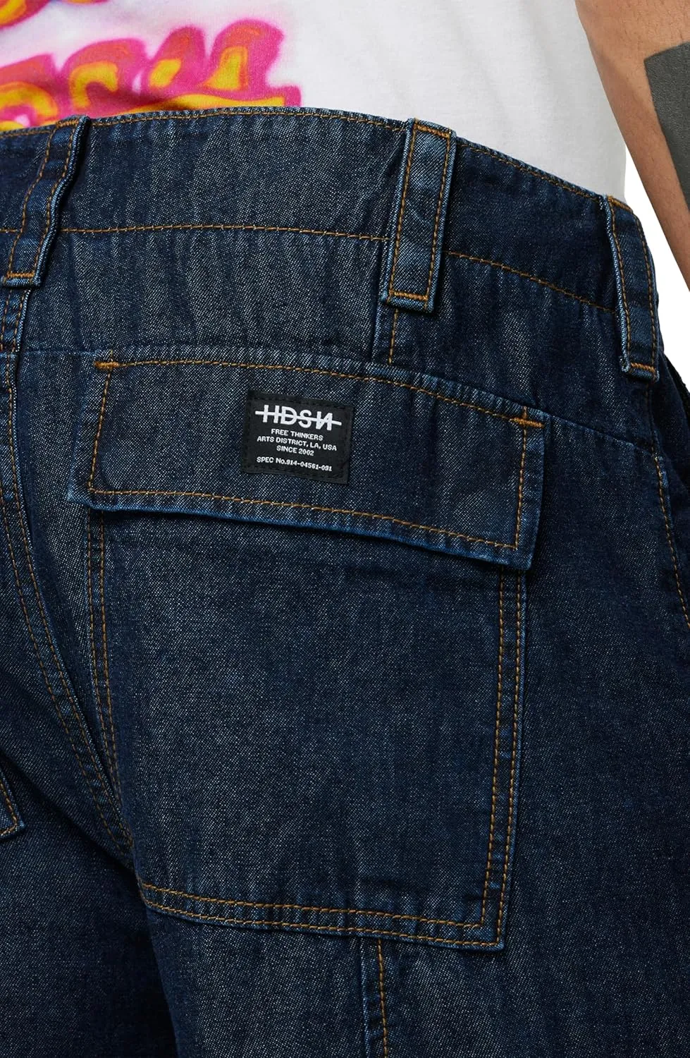 HUDSON Men's Wide Leg Cargo Jean
